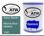 Preview: Aston-Martin, Marine Blue Metallic, 1347: 500ml Lackdose, von ATW Autoteile West.